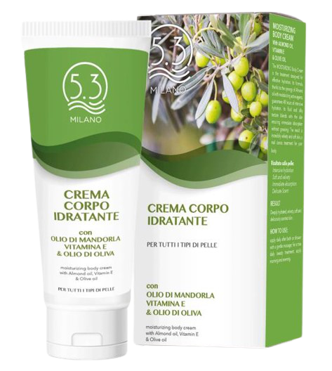 CREMA CORPO IDRATANTE CON OLIO DI MANDORLA VITAMINA E & OLIO DI OLIVA - DMD cosmetics